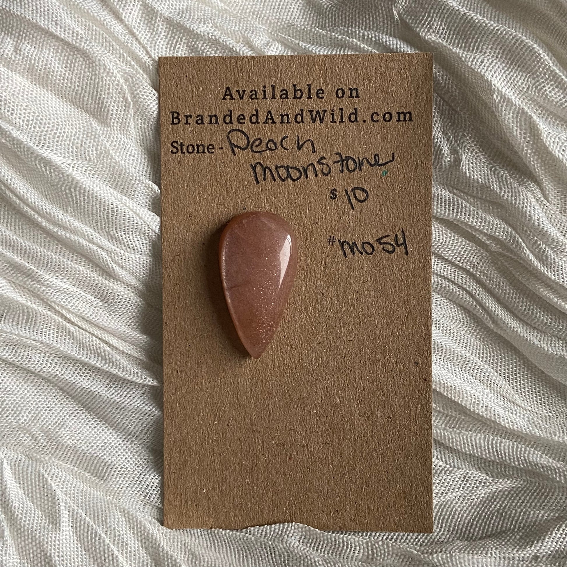 Peach Moonstone Cabochon - M054 6E9AEA3B-2920-4885-AA48-B628DFC78381 Brandedandwild.com