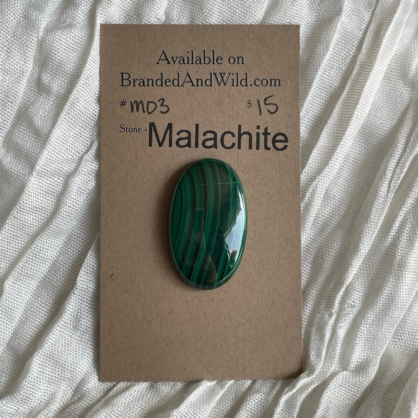 Malachite Cabochon - M03 6E9E2079-CD60-4066-8A74-6A5C4722E001 Brandedandwild.com