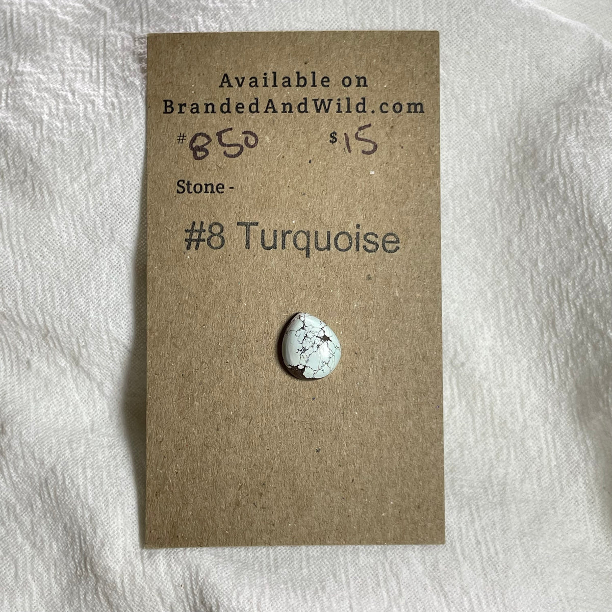 #8 Turquoise Cabochon - 850 6EBA6336-A9CB-40CA-A390-A7135C9EA001 Brandedandwild.com