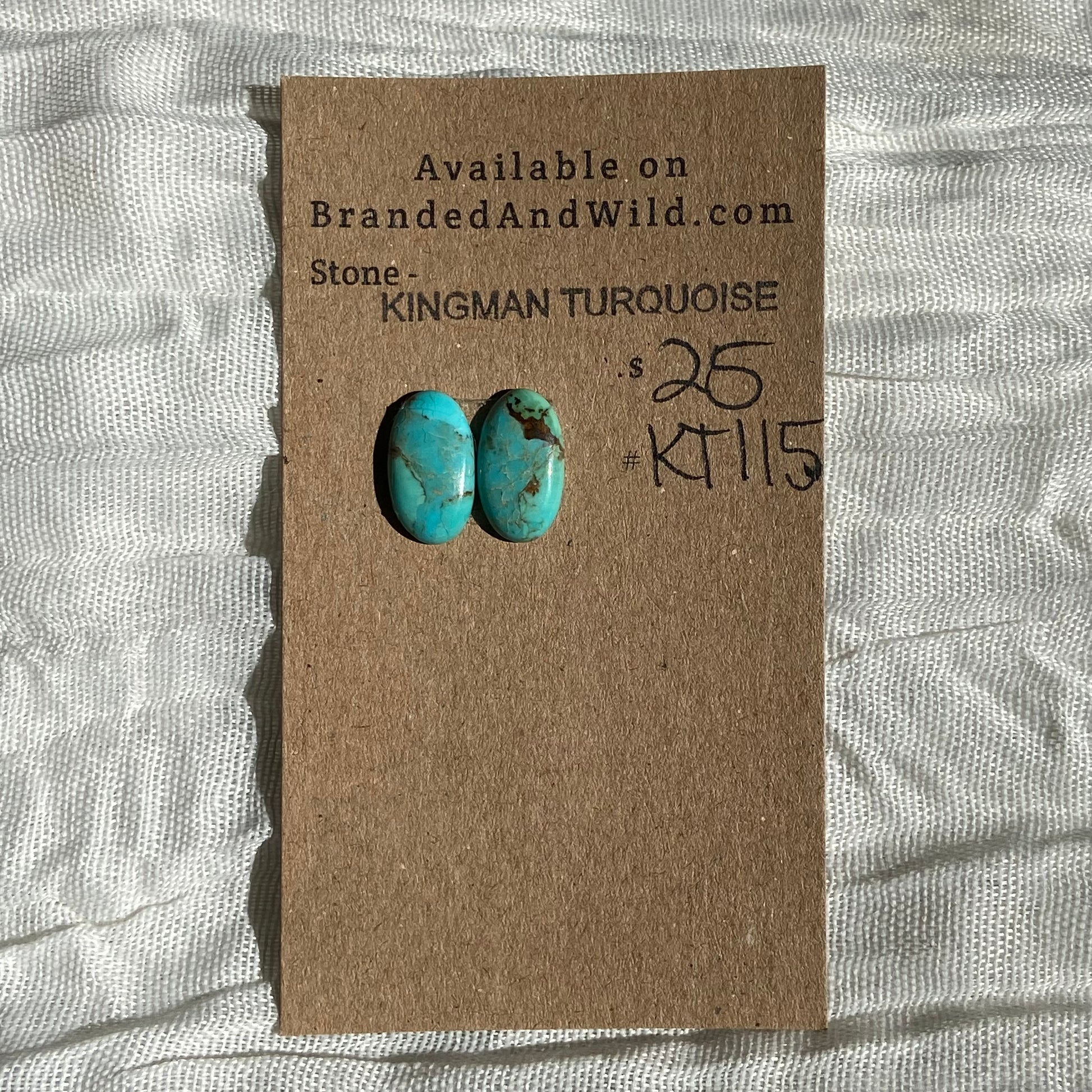 Kingman Turquoise Cabochon - KT115 6ECC39F7-04D6-4507-B1E2-2F32E757F2EE Brandedandwild.com