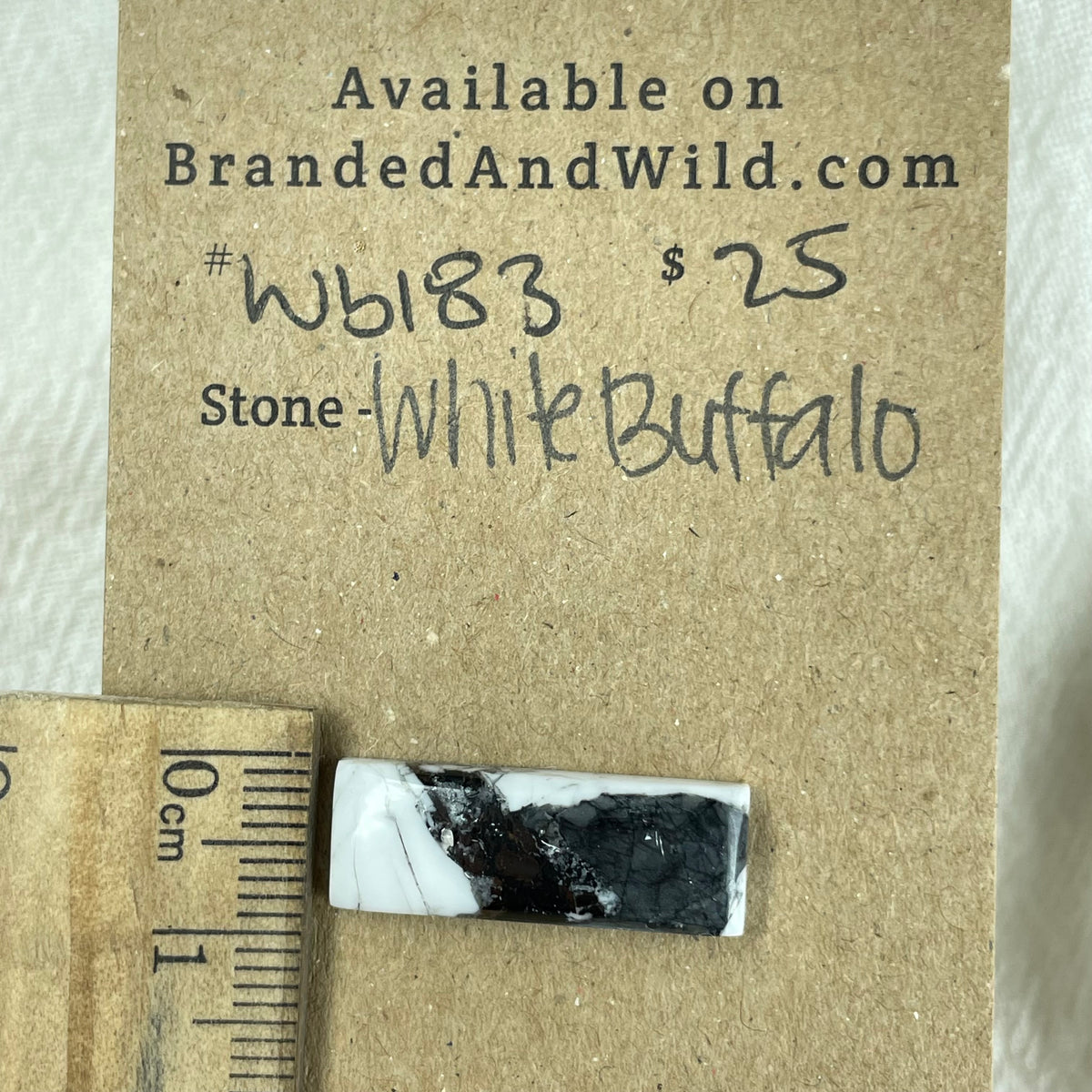 White Buffalo Cabochon - WB183 6EDB02E6-61B2-4FEC-9918-C333FED671FF Brandedandwild.com
