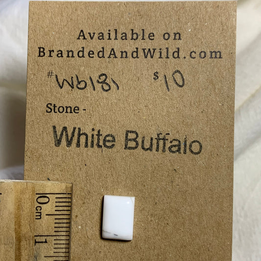 White Buffalo Cabochon - WB181 6F1531B7-38DE-4C63-8341-A3230FFF82EA Brandedandwild.com