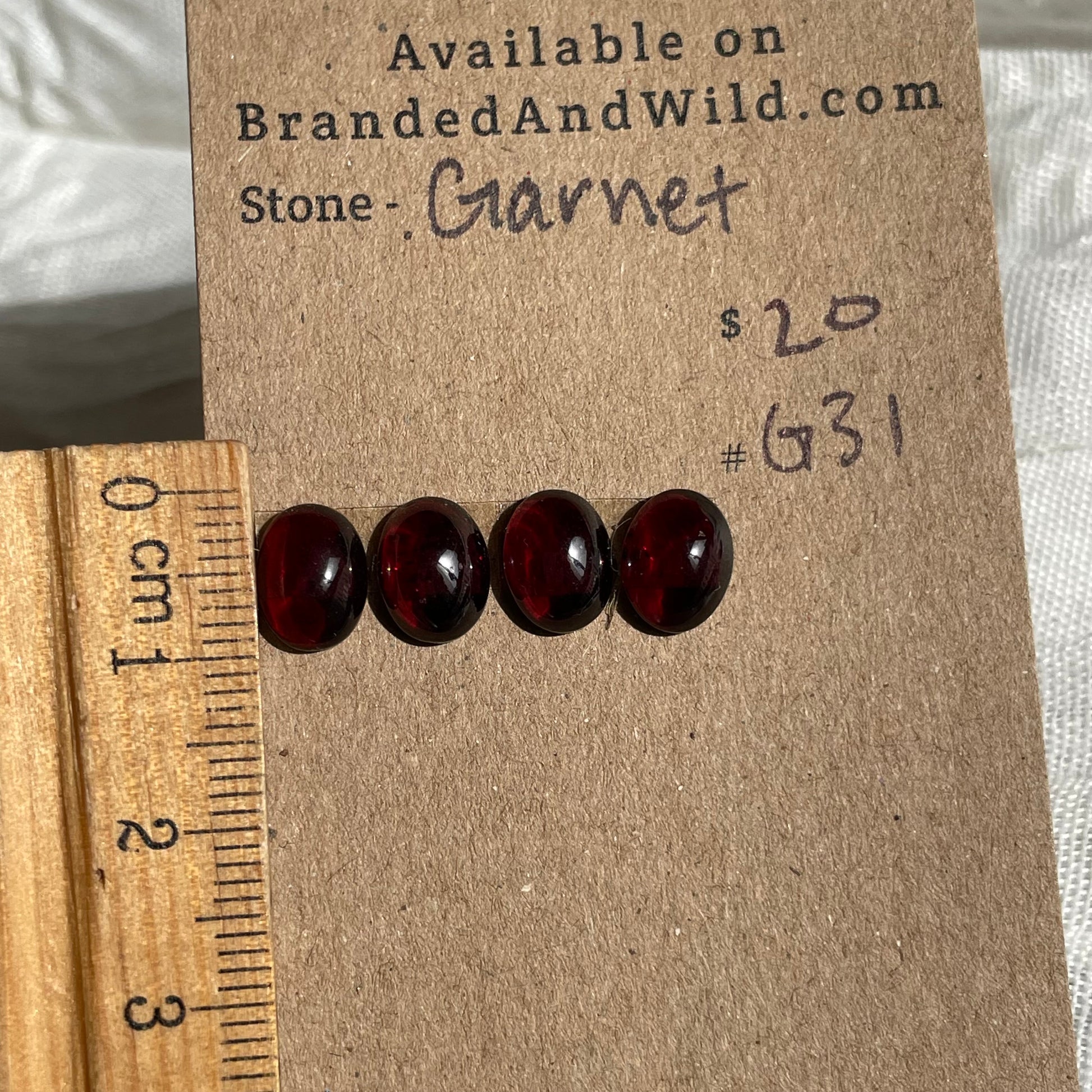 Garnet Cabochon - G31 6F173692-D9BF-447A-97FF-8D20EF2C47C5 Brandedandwild.com