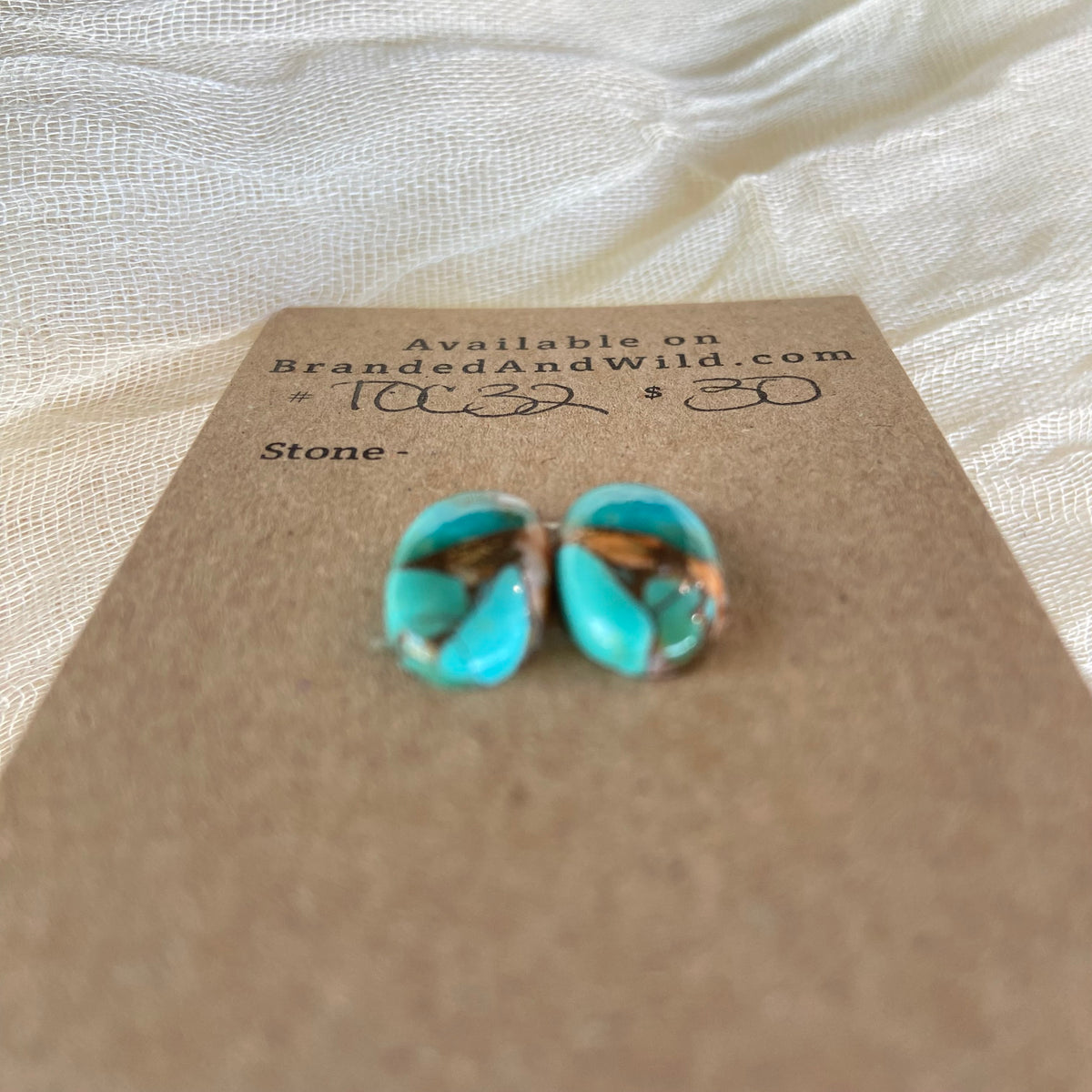 Turquoise, Oyster Shell, Copper Cabochon - TOC32 6F21B92F-4569-4A44-9E71-77FA8207748D Brandedandwild.com