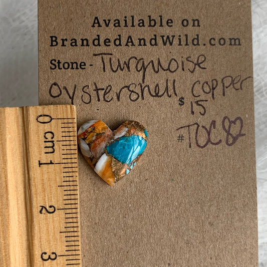 Turquoise, Oystershell, Copper Cabochon - TOC82