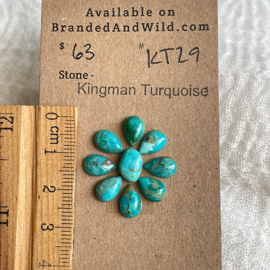 Kingman Turquoise Cabochon - KT29 6F618E73-34F6-4D27-B09C-EA01434406A2 Brandedandwild.com