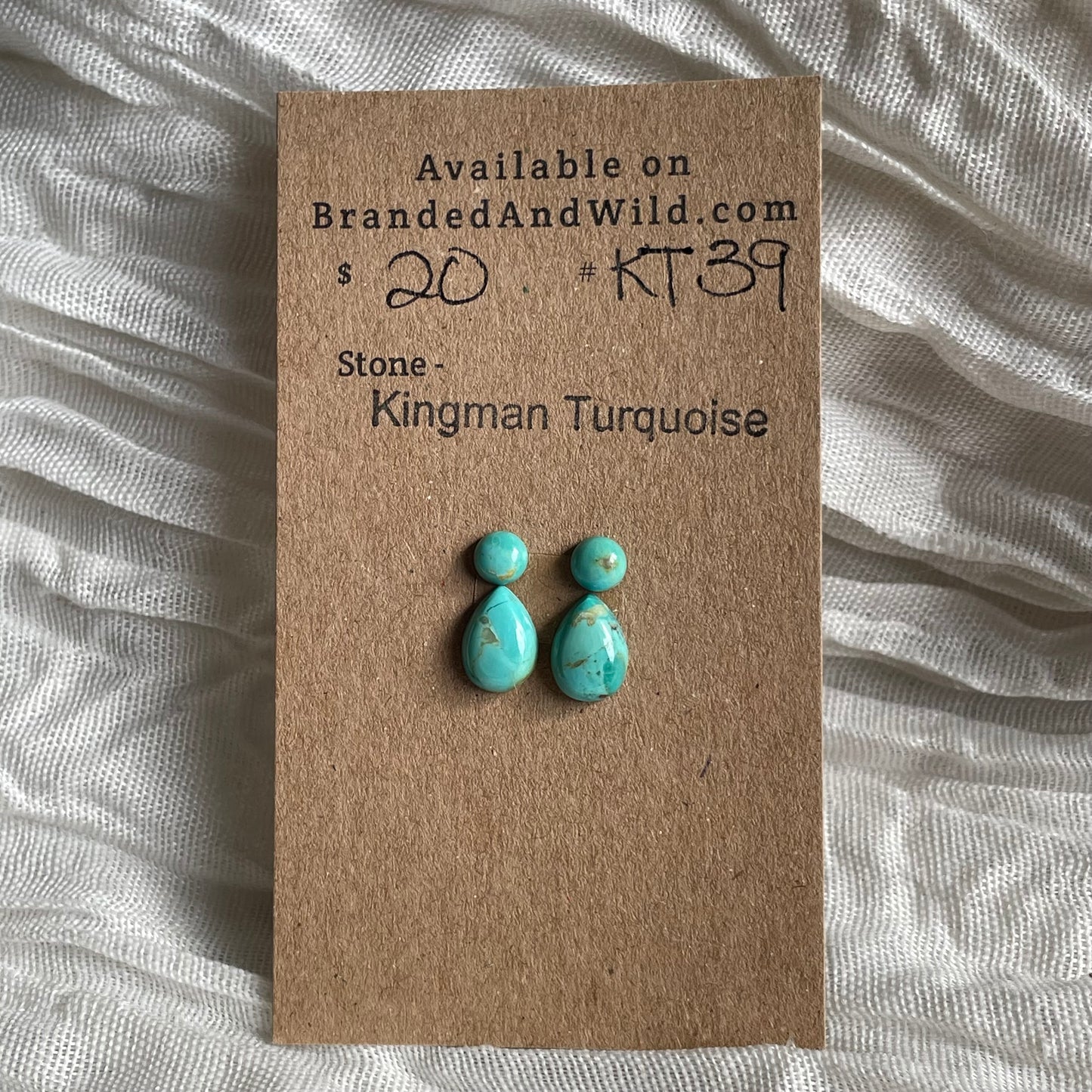 Kingman Turquoise Cabochon - KT39 6F8502FE-5E3B-4FF7-AEC6-2474B3B2CFFA Brandedandwild.com