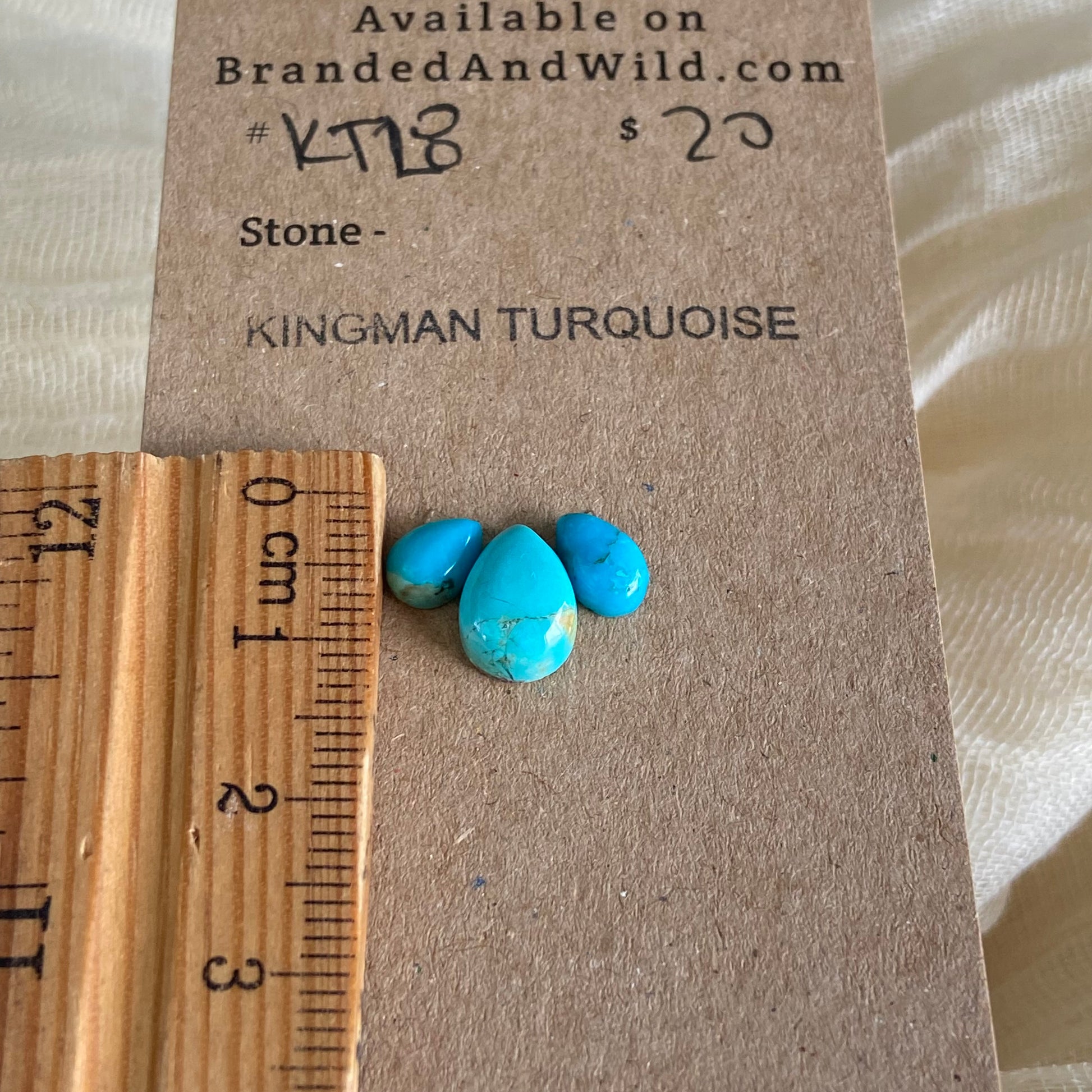 Kingman Turquoise Cabochon - KT28 6F8CE0B0-69AF-4C55-A66D-688BCE755291 Brandedandwild.com