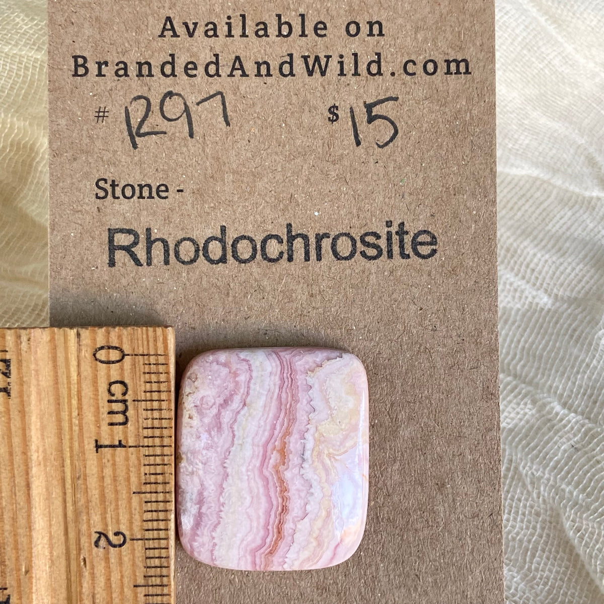 Rhodochrosite Cabochon - R97 6F93FBB4-FCAC-4291-9B5D-417CB92D95FC Brandedandwild.com