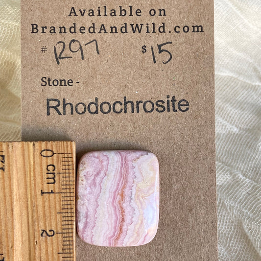 Rhodochrosite Cabochon - R97 6F93FBB4-FCAC-4291-9B5D-417CB92D95FC Brandedandwild.com