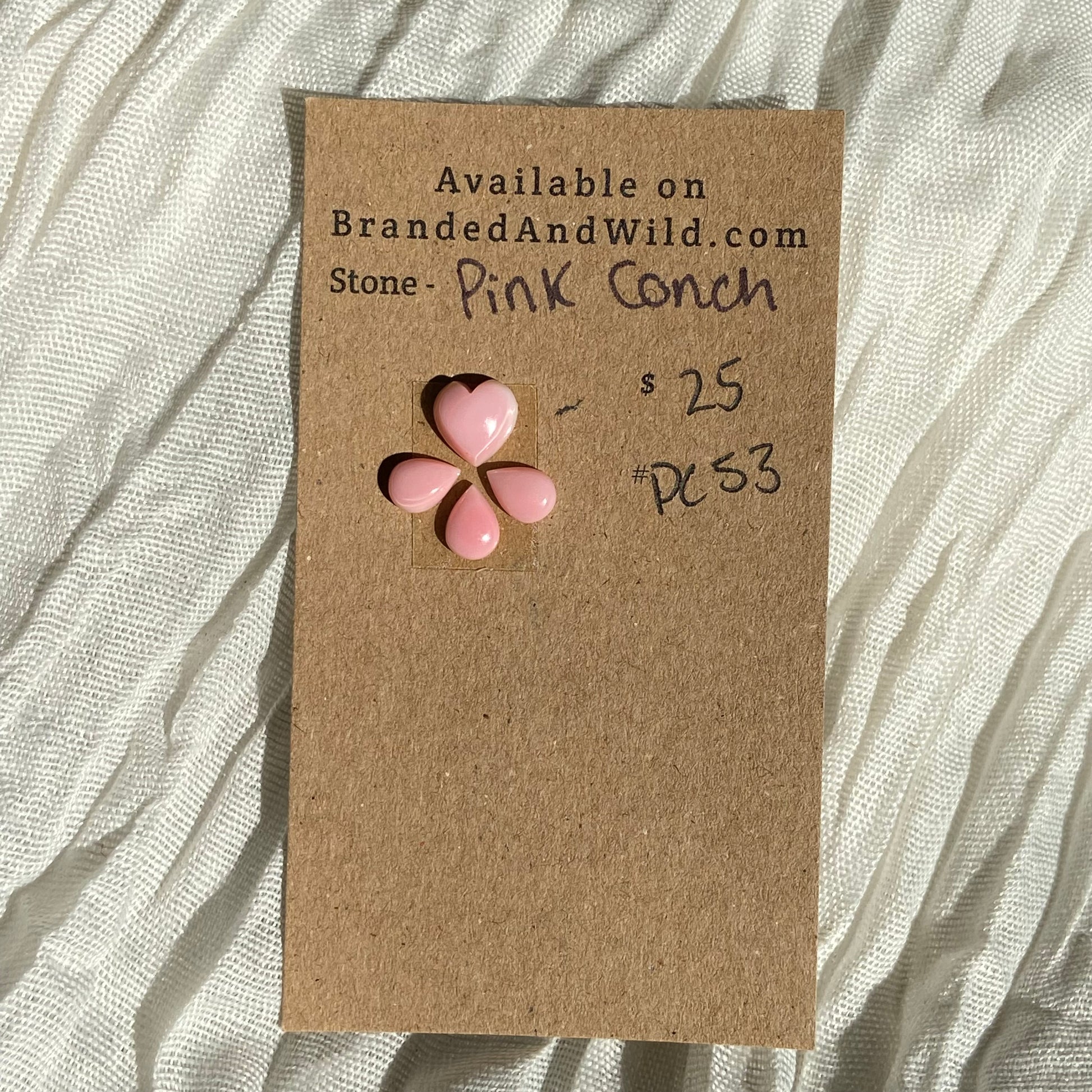 Pink Conch Cabochon - PC53 6F94AC3A-F353-4CF9-8D68-A01AA9E84379 Brandedandwild.com