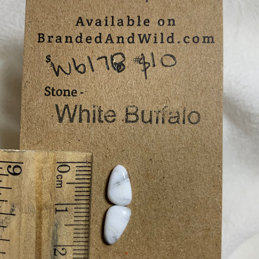 White Buffalo Cabochon - WB178 6F9CABD5-0518-41F1-B972-B693DDEECFD9 Brandedandwild.com