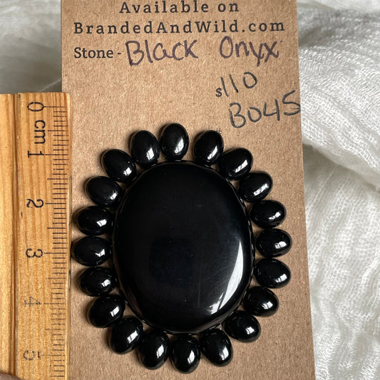 Black Onyx - Cabochon - B045 6FA0548A-CCD5-425C-A5F6-2B0503543D97 Brandedandwild.com