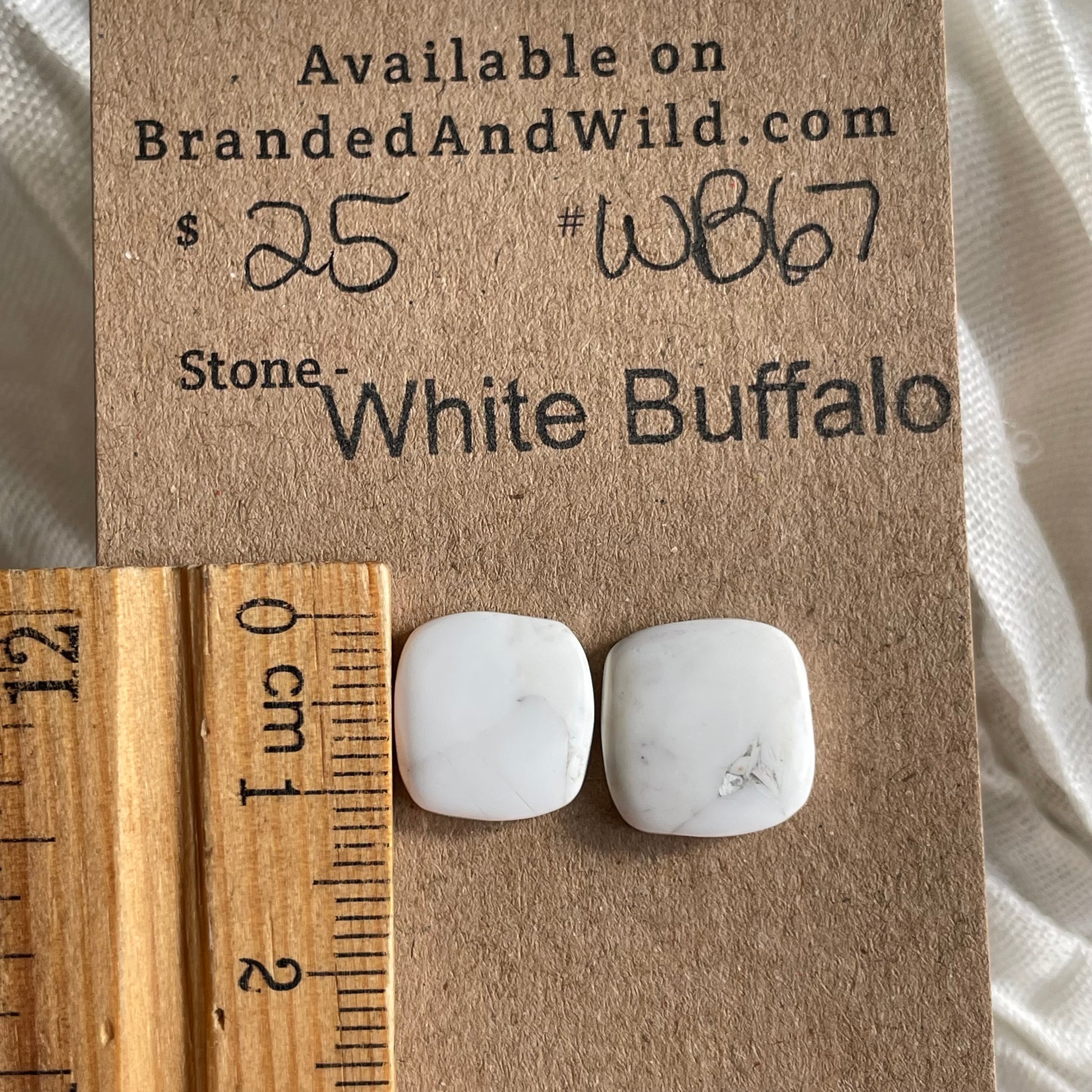 White Buffalo Cabochon - WB67 6FBE34A8-898A-4D50-B0F4-ACCBA09C337C Brandedandwild.com