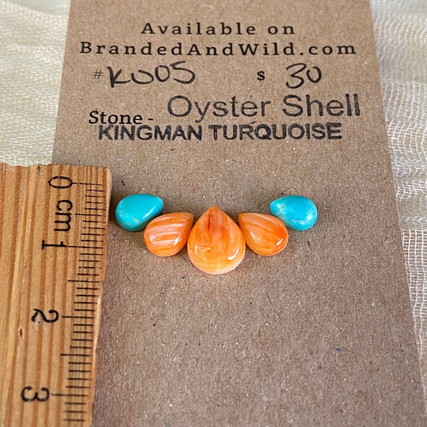 Oystershell / Kingman Turquoise Cabochon - K005 6FDEA005-726C-4E69-9250-872632BA0236 Brandedandwild.com