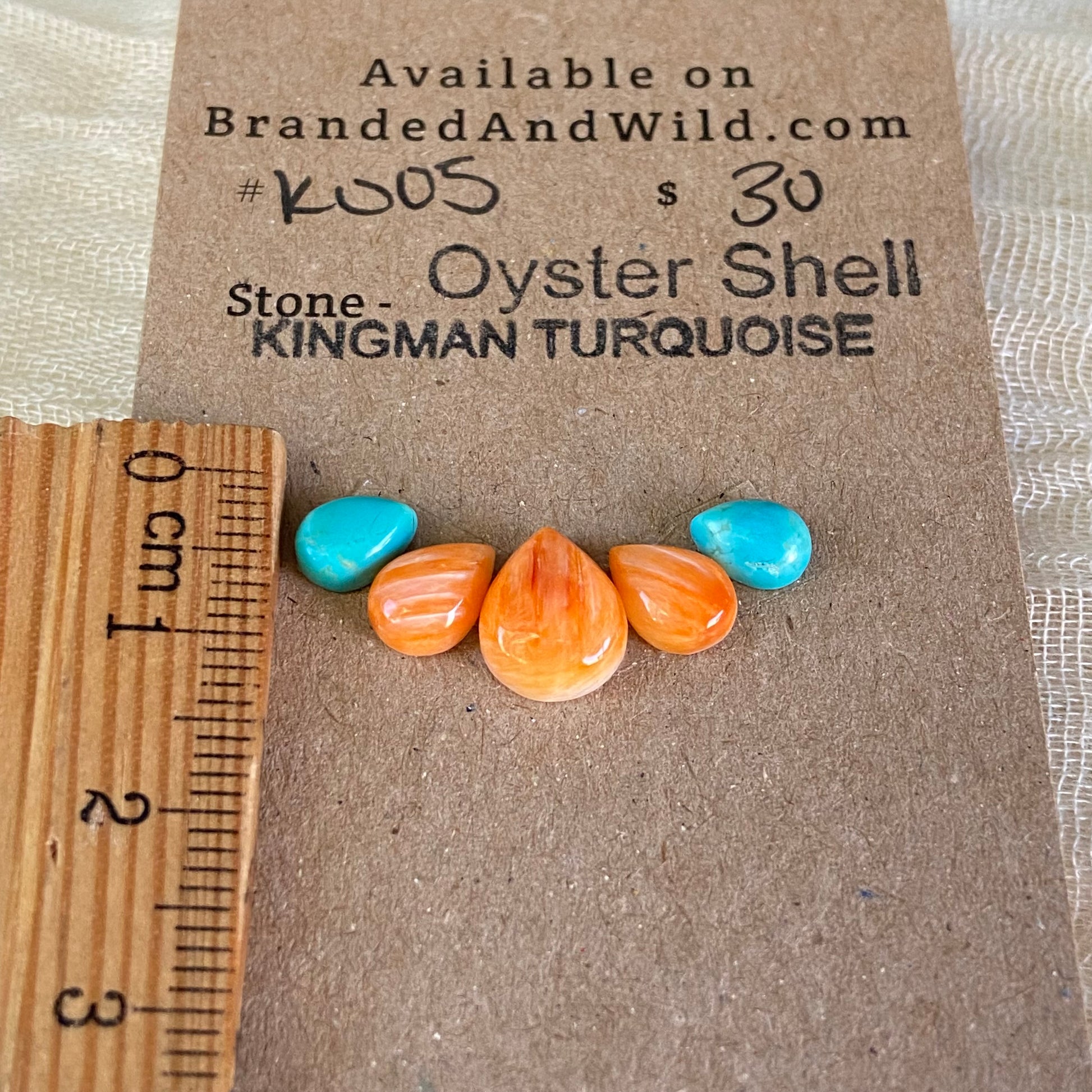 Oystershell / Kingman Turquoise Cabochon - K005 6FDEA005-726C-4E69-9250-872632BA0236 Brandedandwild.com