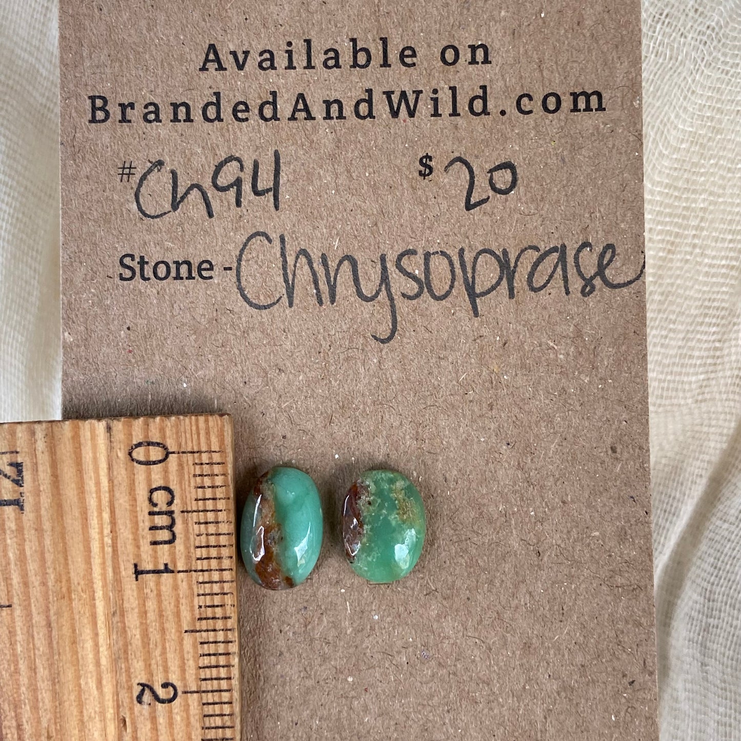 Chrysoprase Cabochon - Ch94 6FE07190-04FF-476E-9711-498CCF08B90D Brandedandwild.com