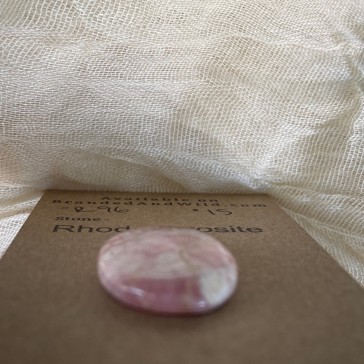 Rhodochrosite Cabochon - R96 6FFA179C-FEB5-4FE9-811B-130F74A6E5F2 Brandedandwild.com