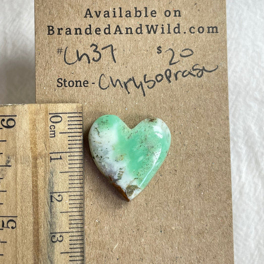 Chrysoprase Cabochon - CH37 7027D0D1-B032-4770-A4C4-B5B7720BAD0E Brandedandwild.com