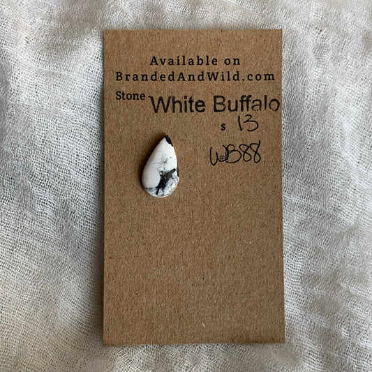 White Buffalo Cabochon - WB88