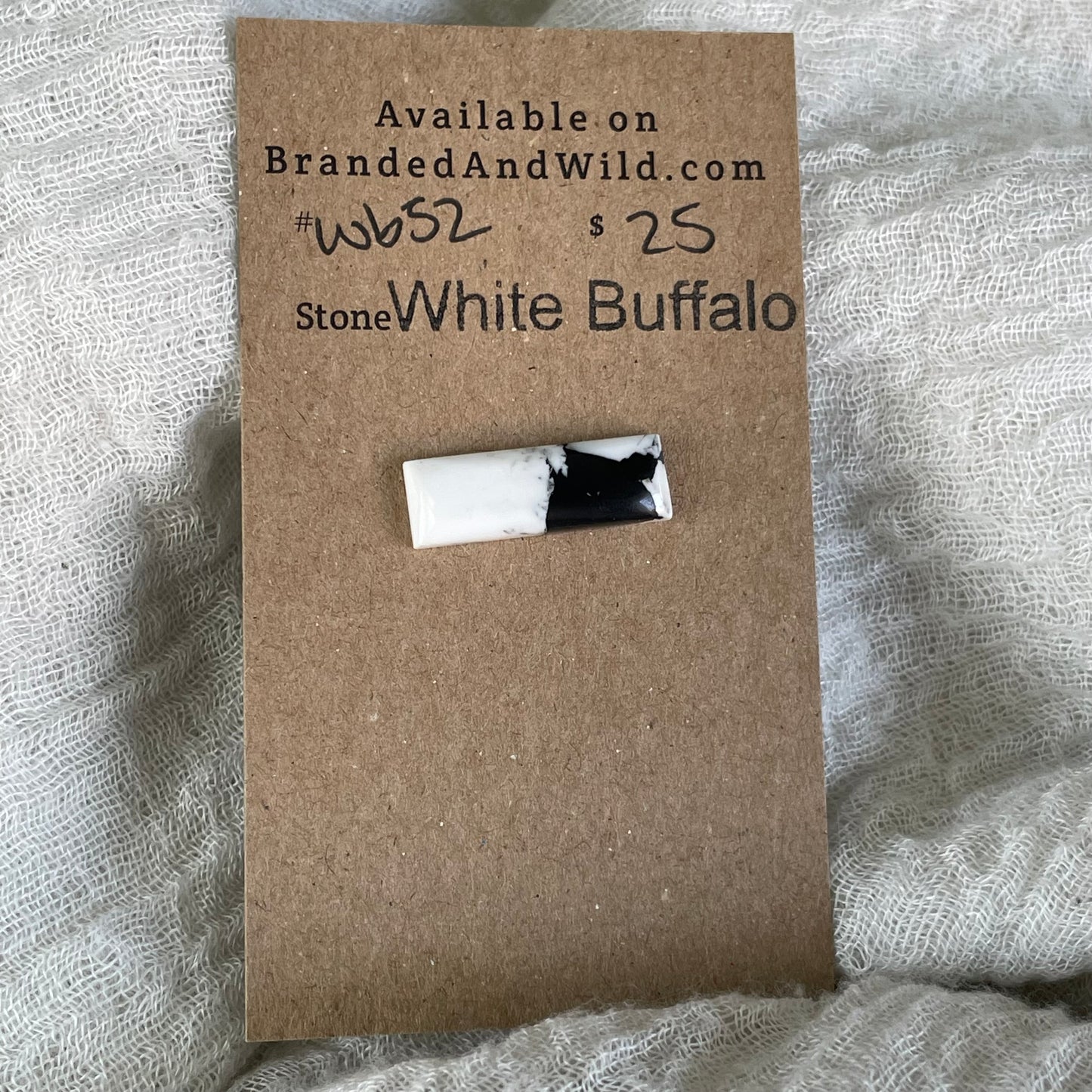 White Buffalo Cabochon - WB52