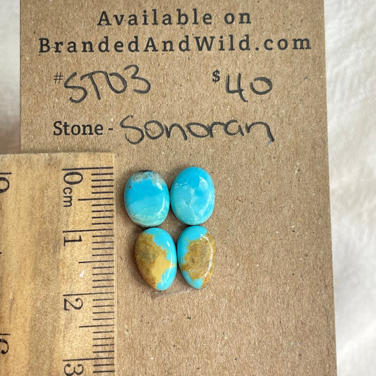 Sonoran Turquoise Cabochon - ST03 7054B38A-864A-481D-AA0F-E79EE695BE1F Brandedandwild.com