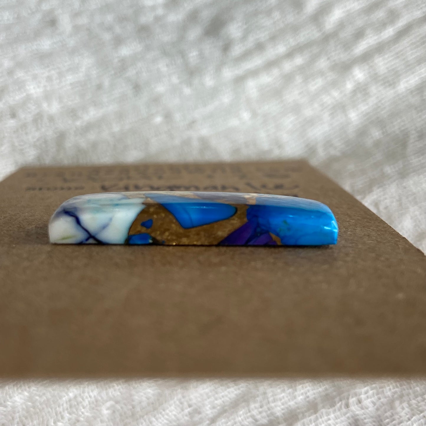 Kingman Ice Blue Dahlia Cabochon - KD42