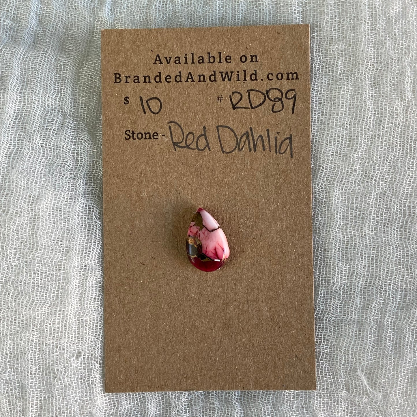Red Dahlia Cabochon - RD89