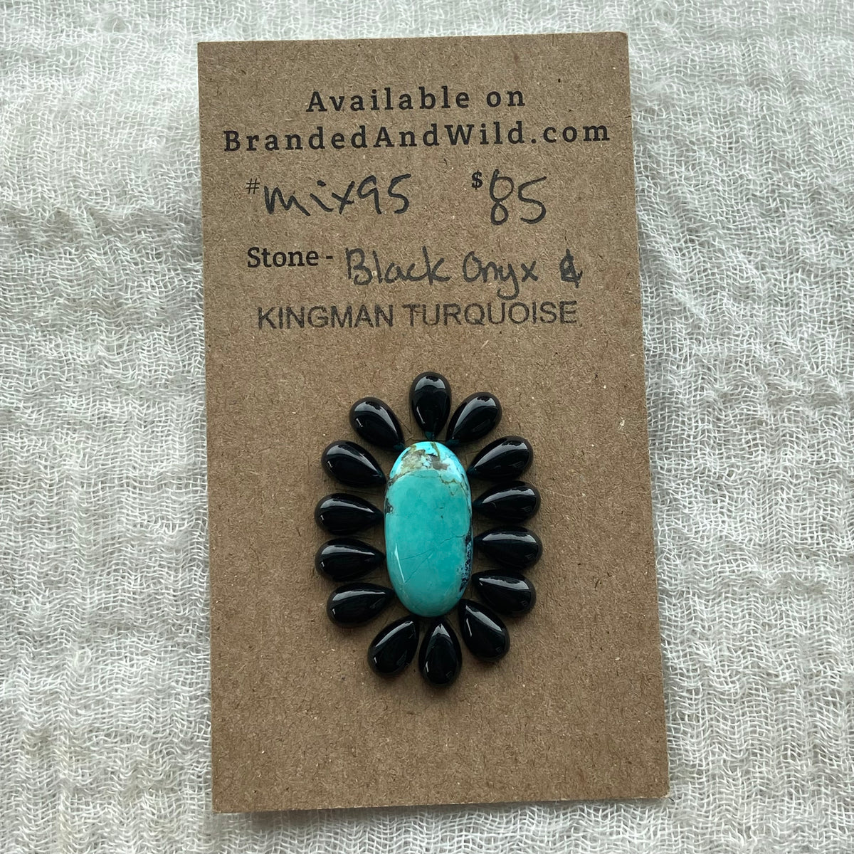Kingman / Black Onyx Cabochon - Mix95
