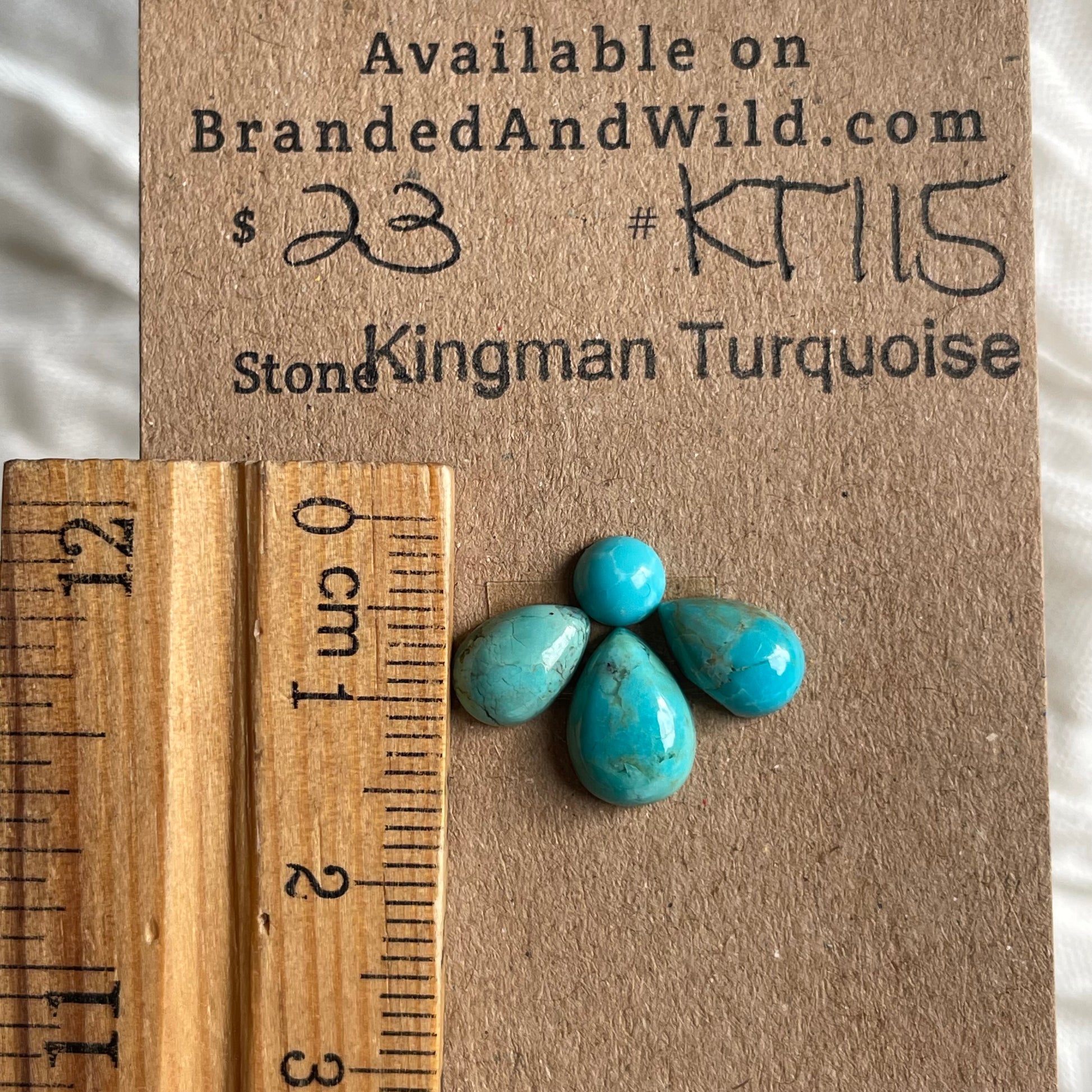 Kingman Turquoise Cabochon - KT115 70DA5C75-628A-490E-9AB7-AD567F751D37 Brandedandwild.com