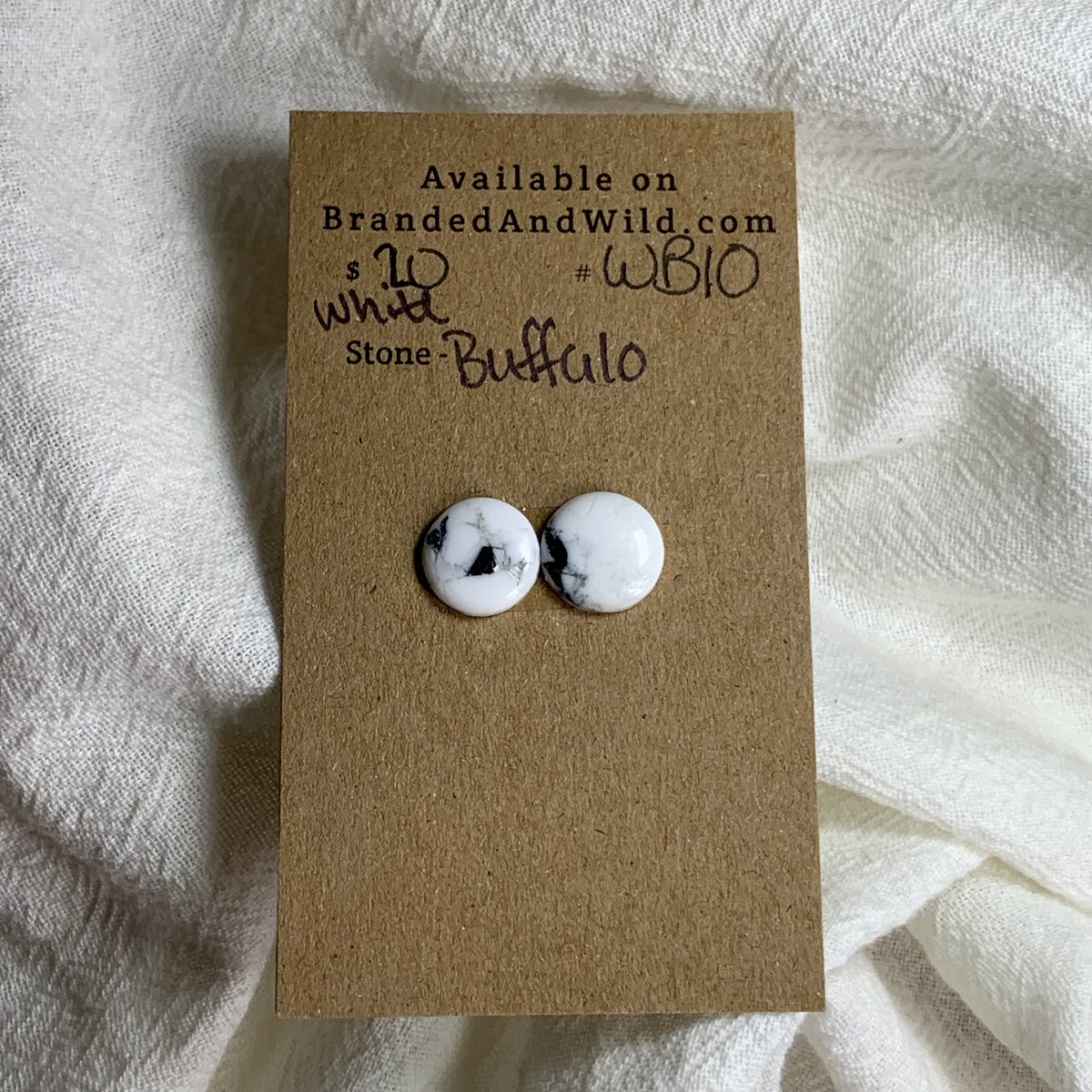White Buffalo Cabochon - WB10 70F226E4-F2B3-4FC0-A923-FFF6BDAEEA33 Brandedandwild.com