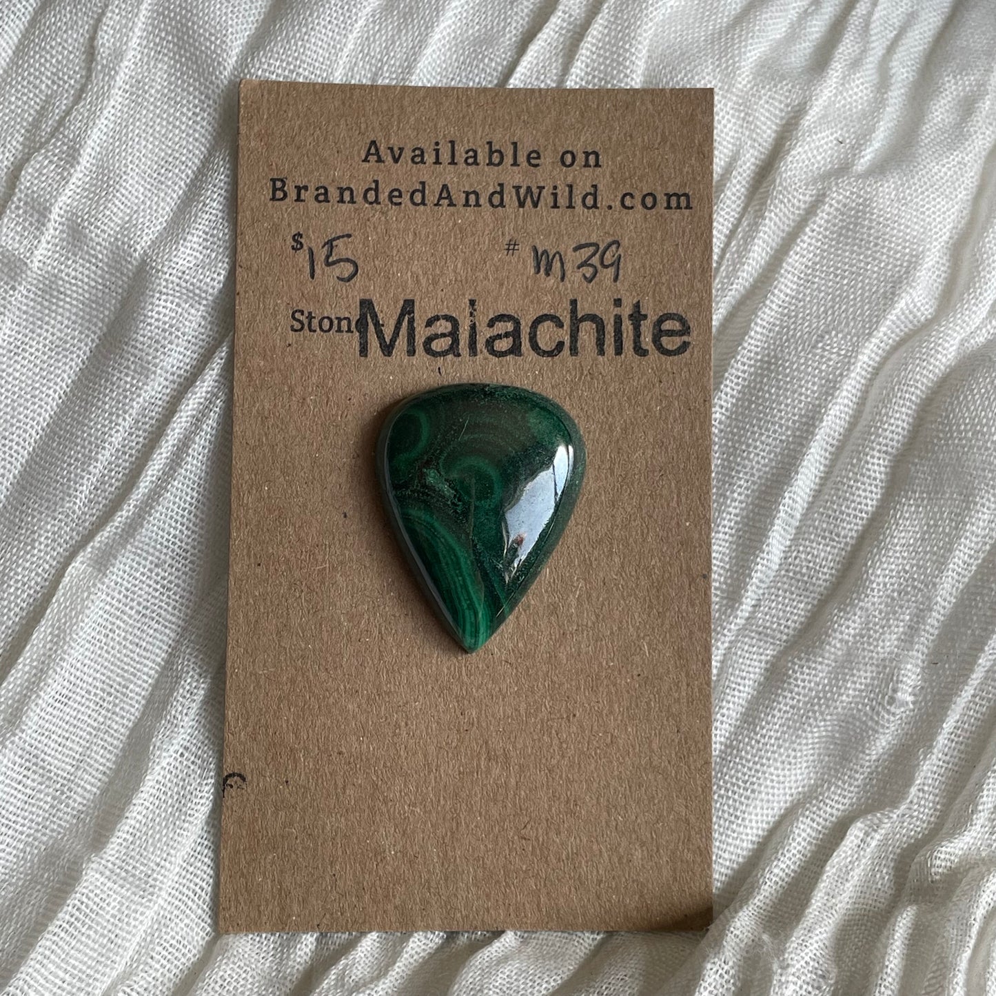Malachite Cabochon - M39 70FF211C-24E7-41C4-837E-C867F1B9B600 Brandedandwild.com
