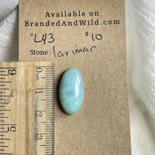 Larimar Cabochon - L43 712C27CC-FF5A-44EC-ACCD-BB94B0671E25 Brandedandwild.com