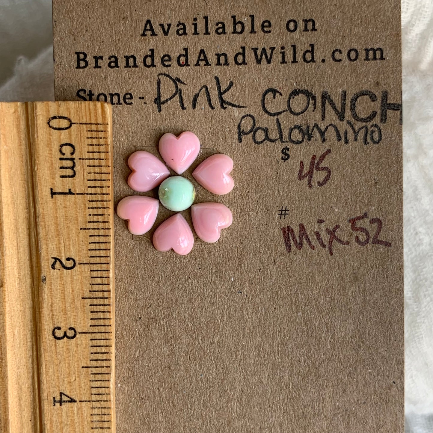 Palomino / Pink Conch Cabochon - Mix52