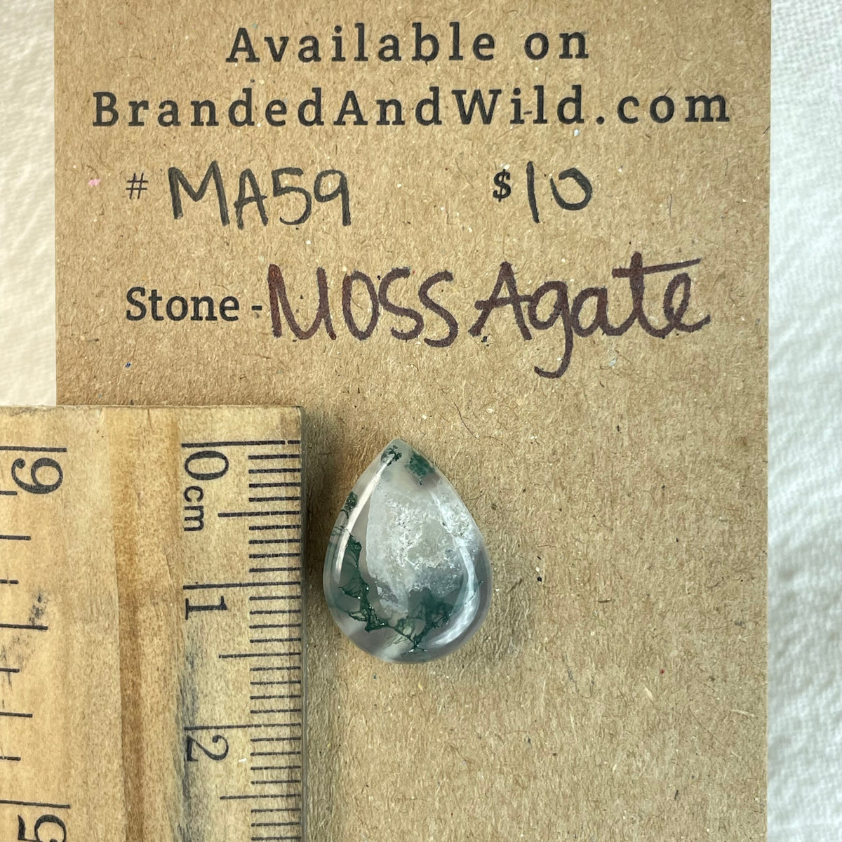 Moss Agate Cabochon - MA59 717E522F-2159-4CC5-8CA2-E09FD869822A Brandedandwild.com