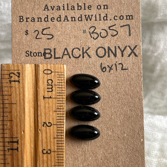 Black Onyx - Cabochon - B057 71B0B9C7-EE12-45E1-8086-03BDB27E5BB7 Brandedandwild.com