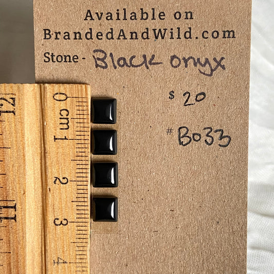 Black Onyx - Cabochon - B033 71CE137D-8EF3-4AF4-B2D5-8B14CEC668BB Brandedandwild.com