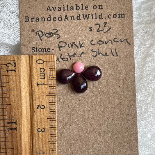 Pink Conch / Oyster Shell Cabochon - P003 71D04914-2EBB-46FD-A812-5F7011E28FA5 Brandedandwild.com
