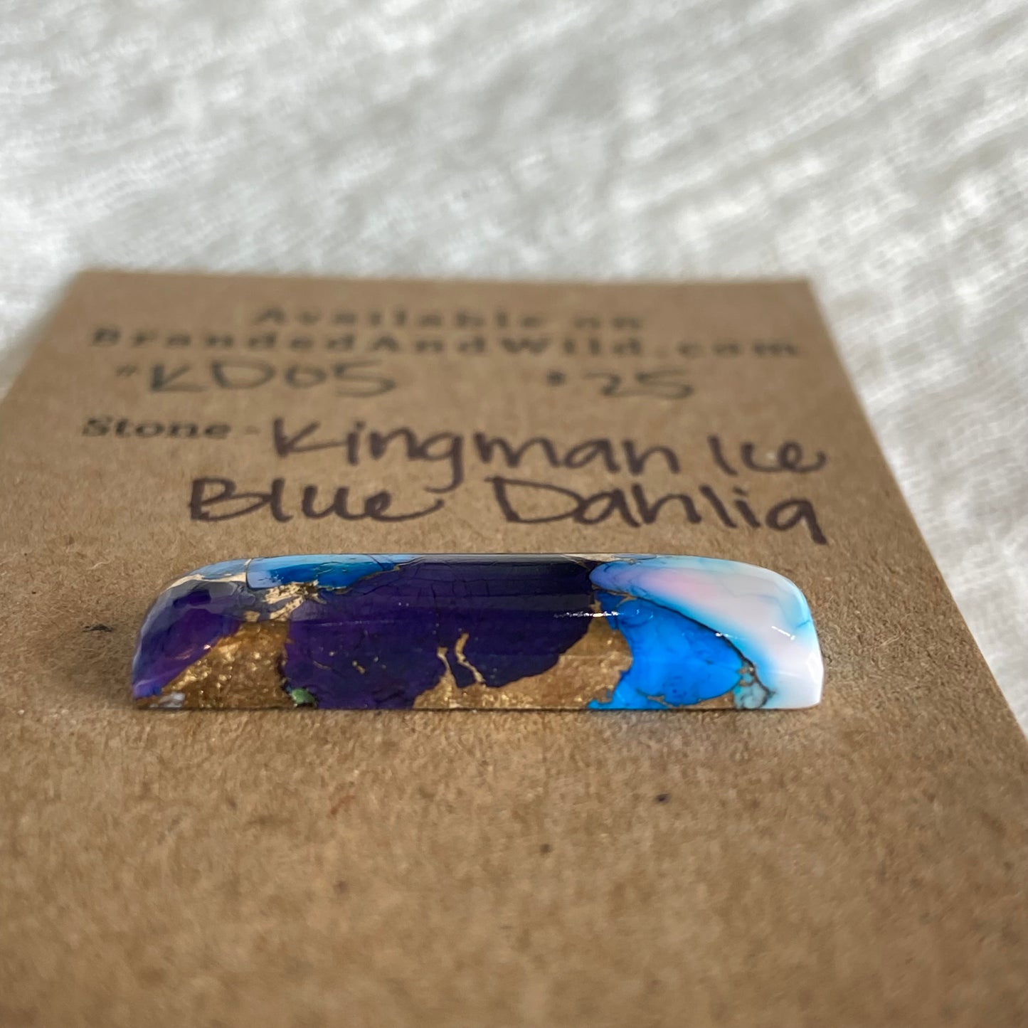 Kingman Ice Blue Dahlia Cabochon - KD05