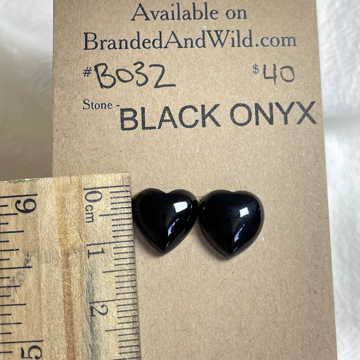 Black Onyx - Cabochon - B032 71E871DF-EE02-42ED-9C8E-85443C423BA2 Brandedandwild.com