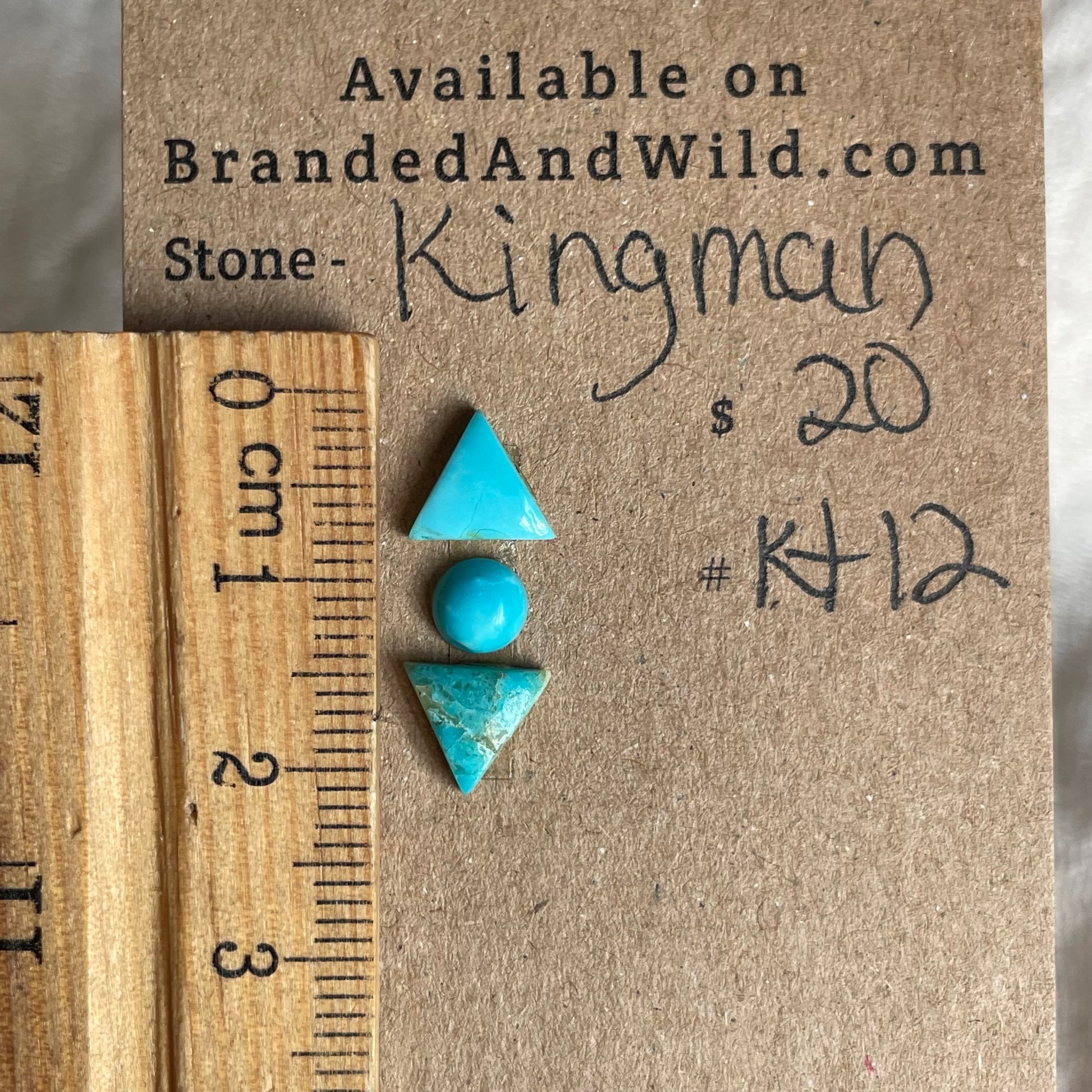 Kingman Turquoise Cabochon - KT12 71EF854E-2AEC-4930-94F3-DF1085E4AAAD Brandedandwild.com