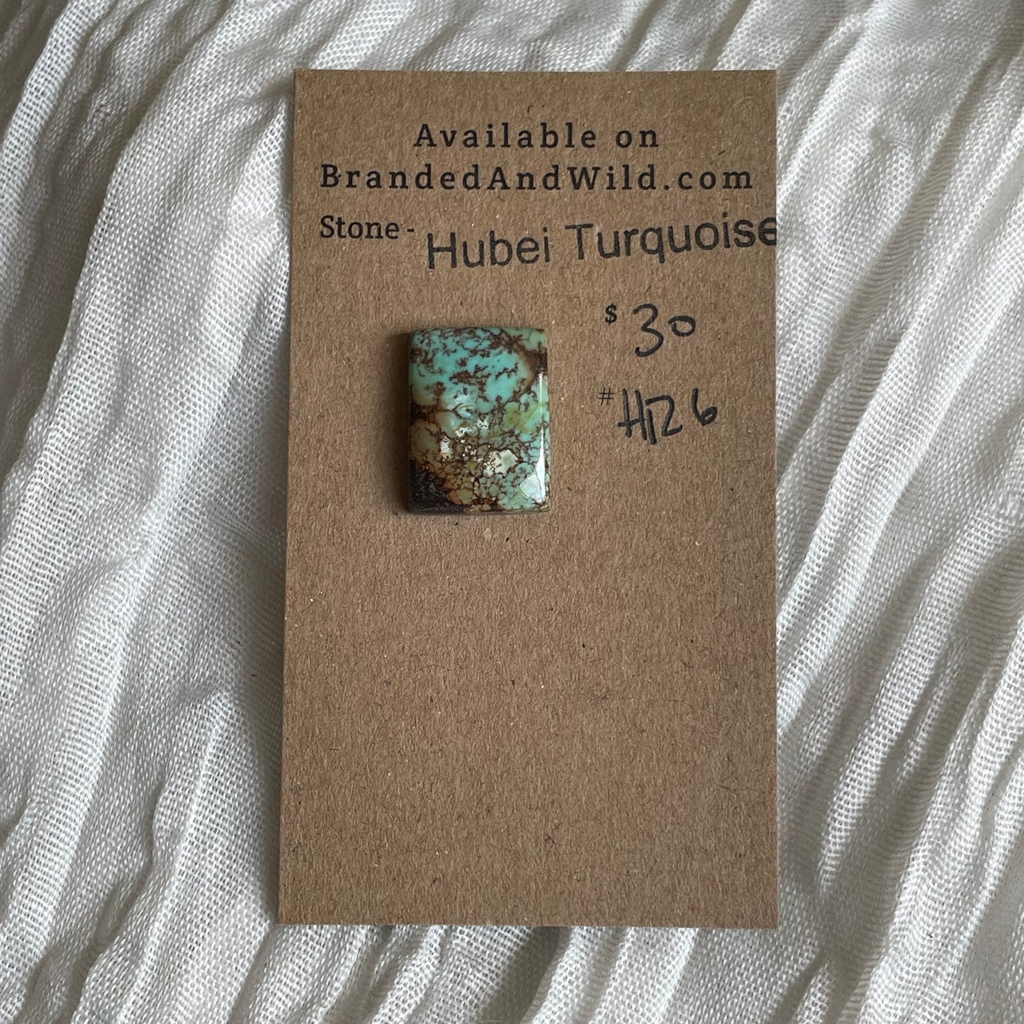 Hubei Turquoise Cabochon - H126 71FC6BE3-06E0-4280-82EE-5EF645FAB4B2 Brandedandwild.com