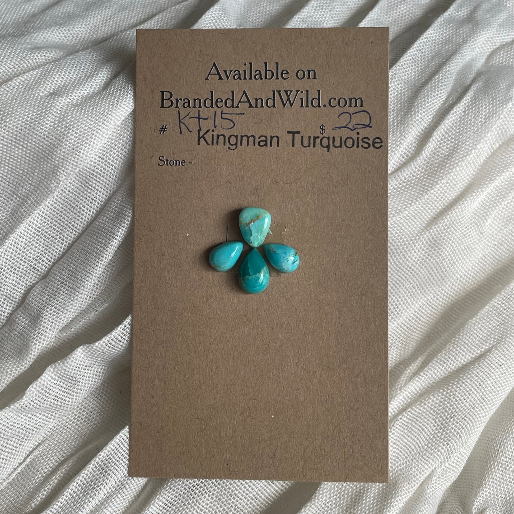 Kingman Turquoise Cabochon - KT15 72079FFB-AB36-4D6E-B50B-F2DBDD825185 Brandedandwild.com