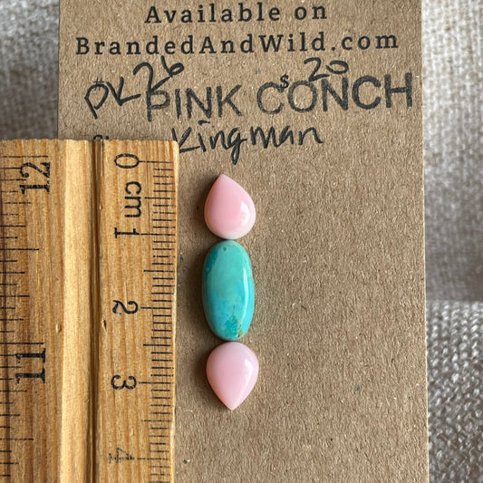Pink Conch / Kingman Cabochon - PK26 7208A468-6F8C-4483-93A1-4B042DA4B41F Brandedandwild.com