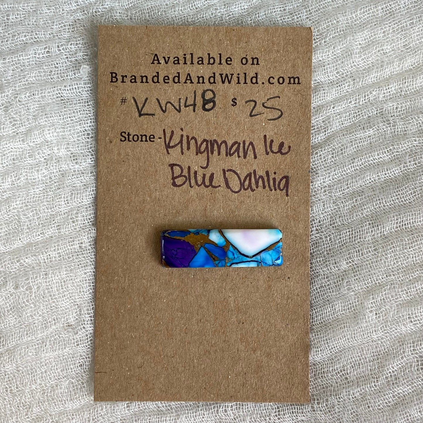 Kingman Ice Blue Dahlia Cabochon - KD48