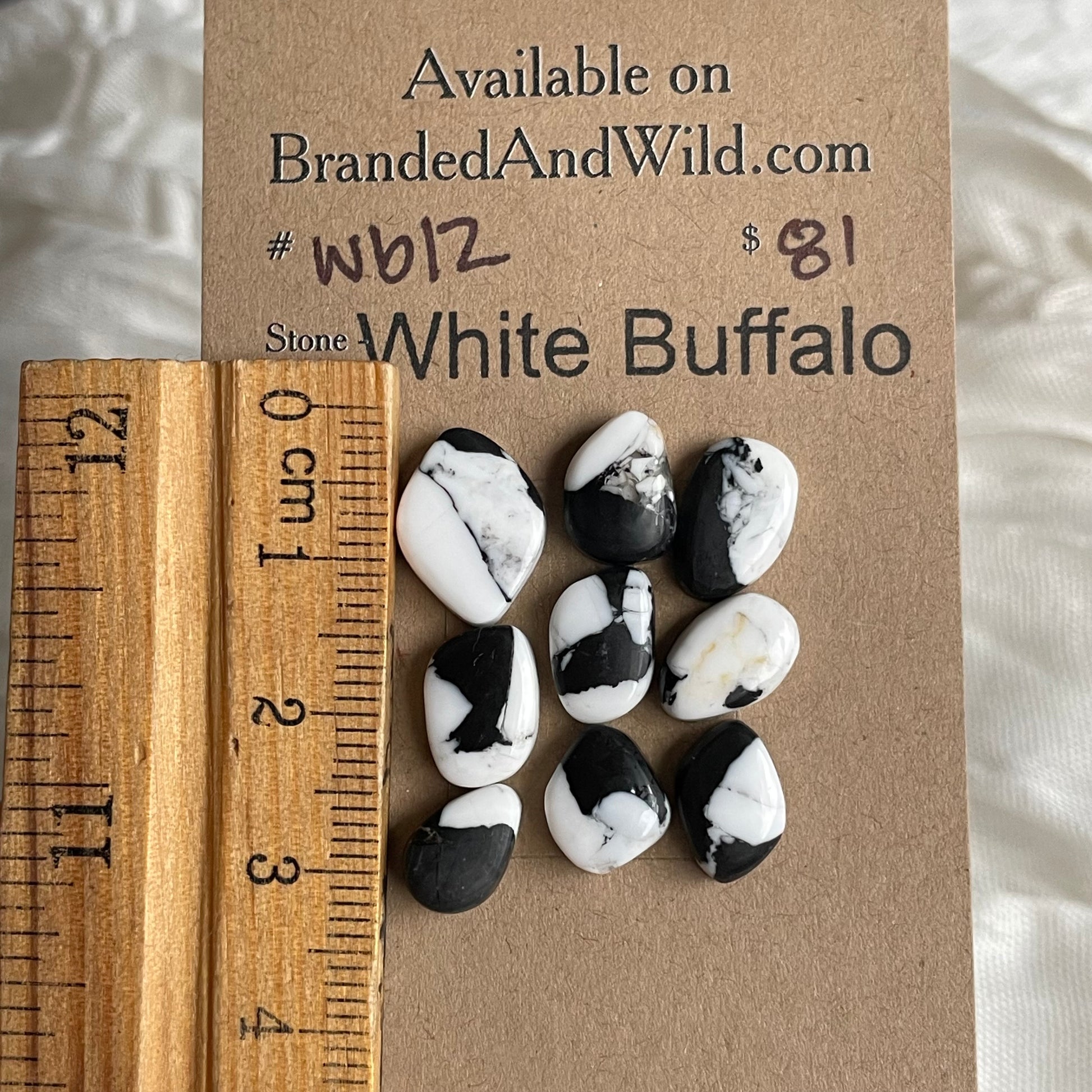 White Buffalo Cabochon - WB12 725FB90D-7808-431D-93AC-EED6E5B755D7 Brandedandwild.com