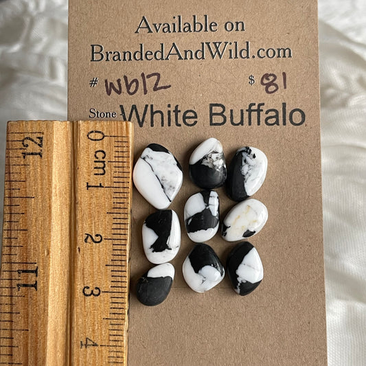 White Buffalo Cabochon - WB12 725FB90D-7808-431D-93AC-EED6E5B755D7 Brandedandwild.com