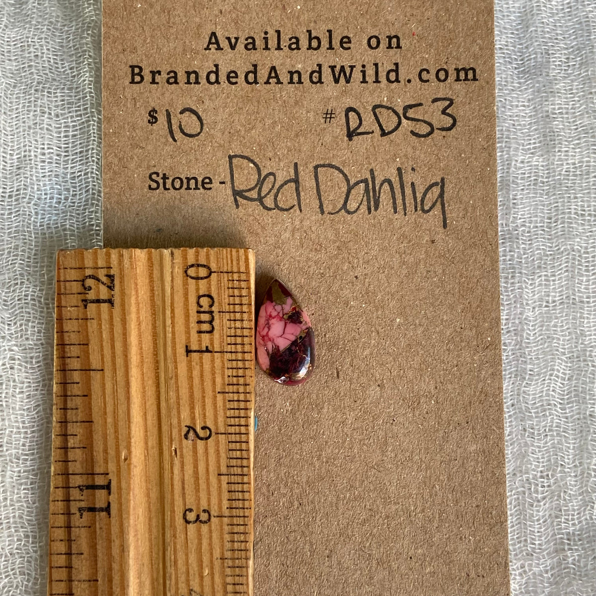 Red Dahlia Cabochon - RD53