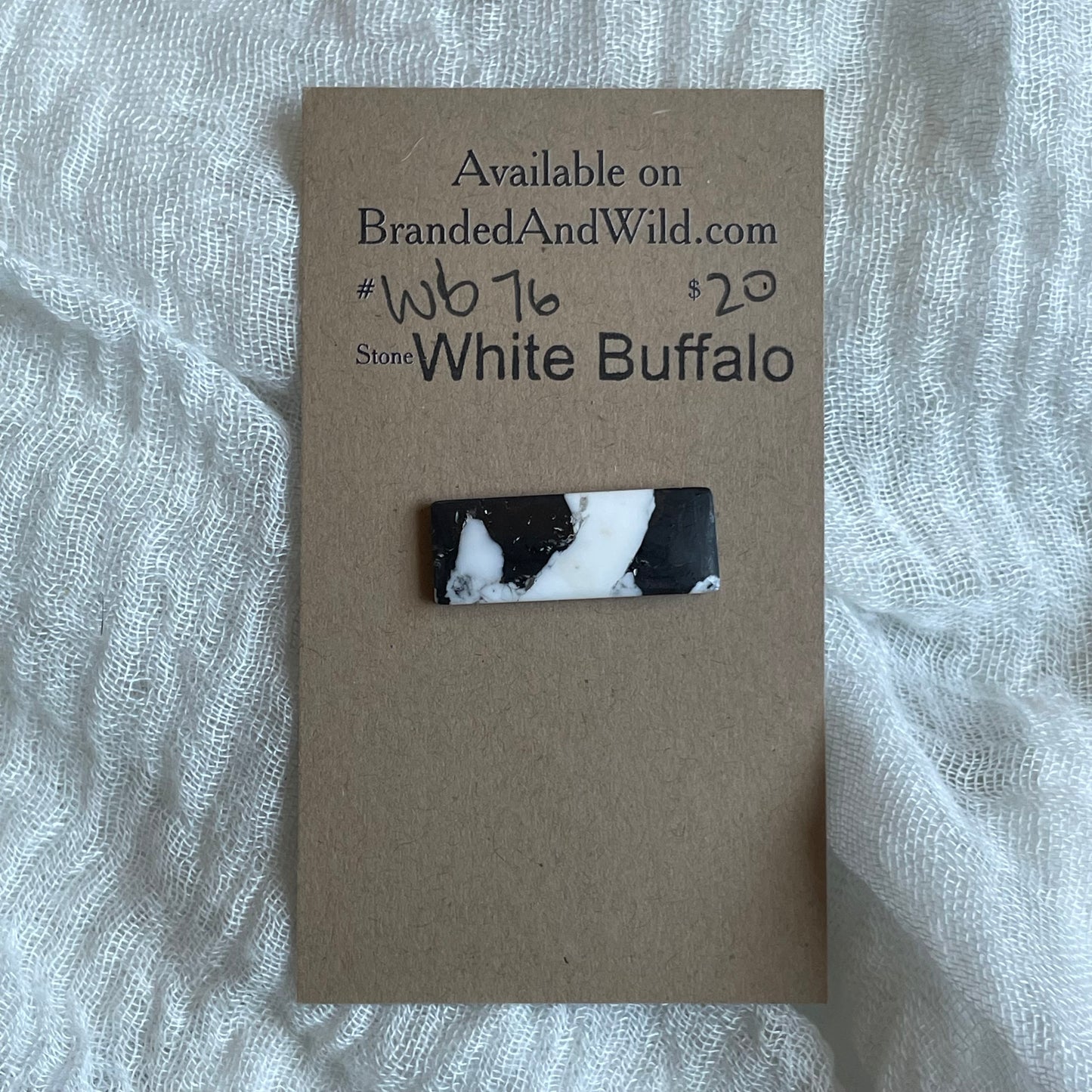 White Buffalo Cabochon - WB76