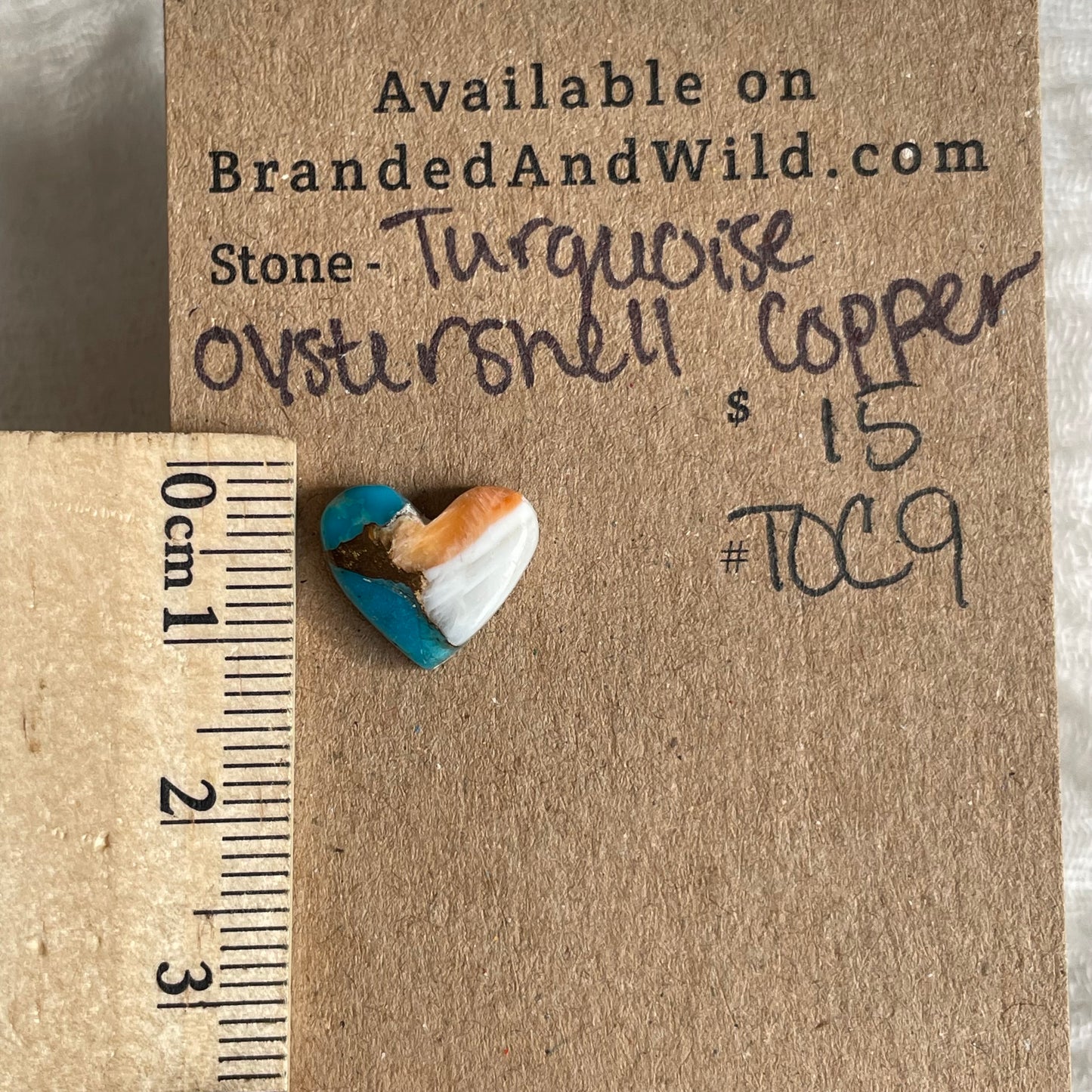 Turquoise, Oystershell, Copper Cabochon - TOC9 7272E7E5-E0B9-4074-AB93-C5F73CE30170 Brandedandwild.com